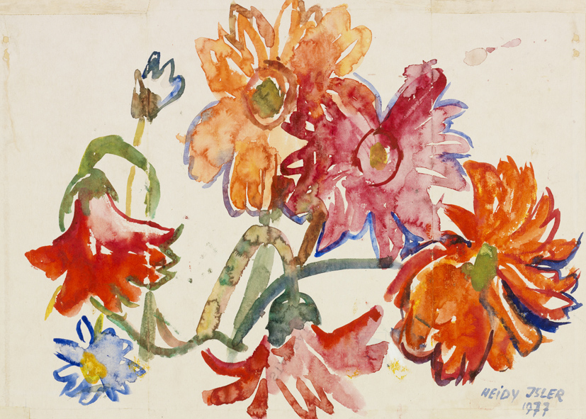 1977 - Heidy Isler - Dahlien - Aquarell - 40x27 cm.jpg